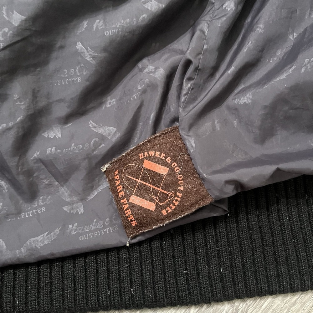 Hawke & Co Puffer Jacket Men's Medium Black Full Zip Coat - Picture 9 of 11